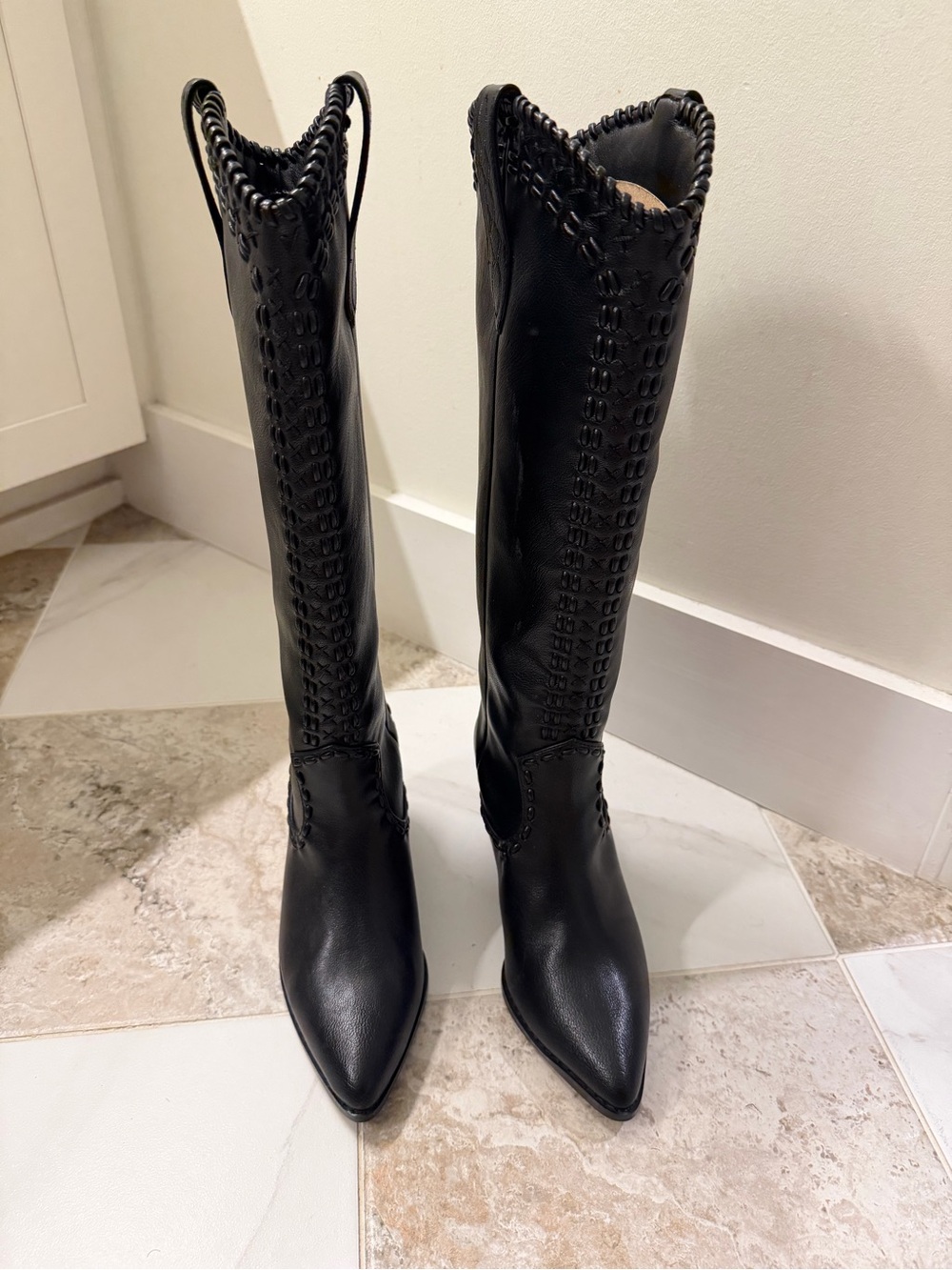 Show Me Your MuMu Black Over-the-Knee Pointed-Toe Boots